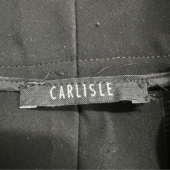 Carlisle black career pants, no size tag, pockets, front seam, spring - Picture 7 of 7